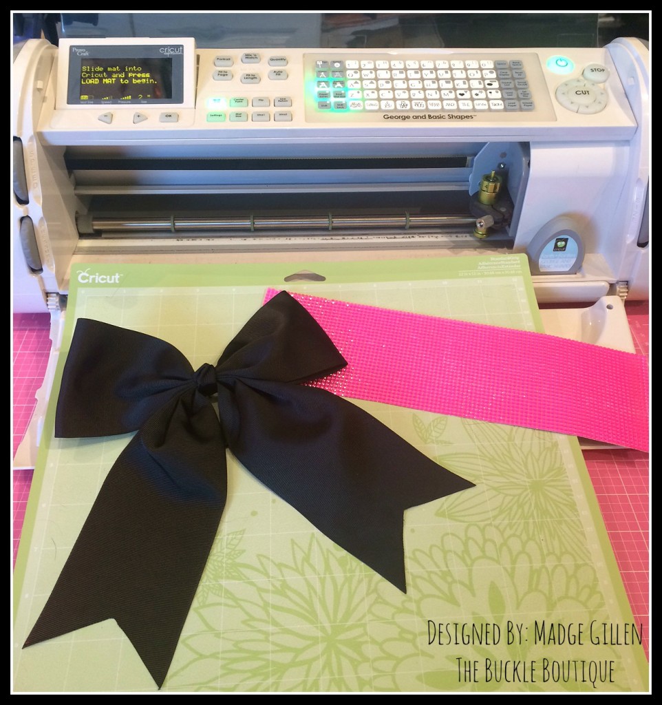 Step 1 to make cheer bow the buckle boutique designed by madge gillen