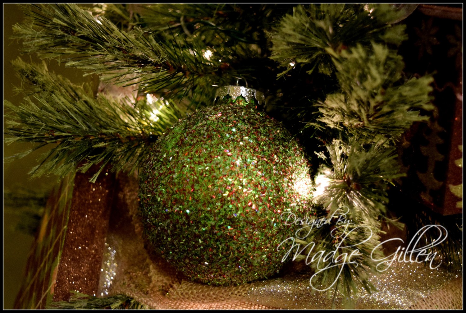 DIY Tinsel Christmas ornament.madgegillen1